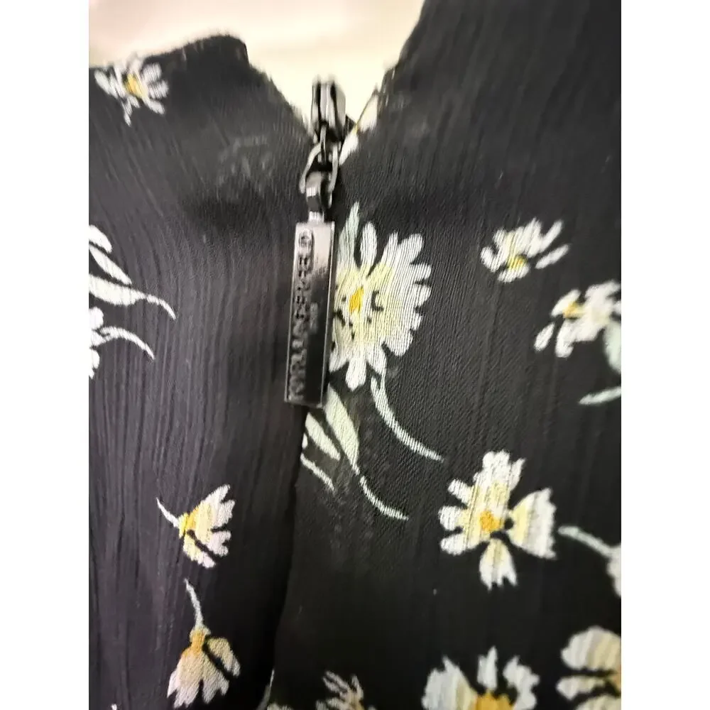 Karl Lagerfeld Floral Hi-Lo Wrap Dress - Size 0 - Picture 7 of 8